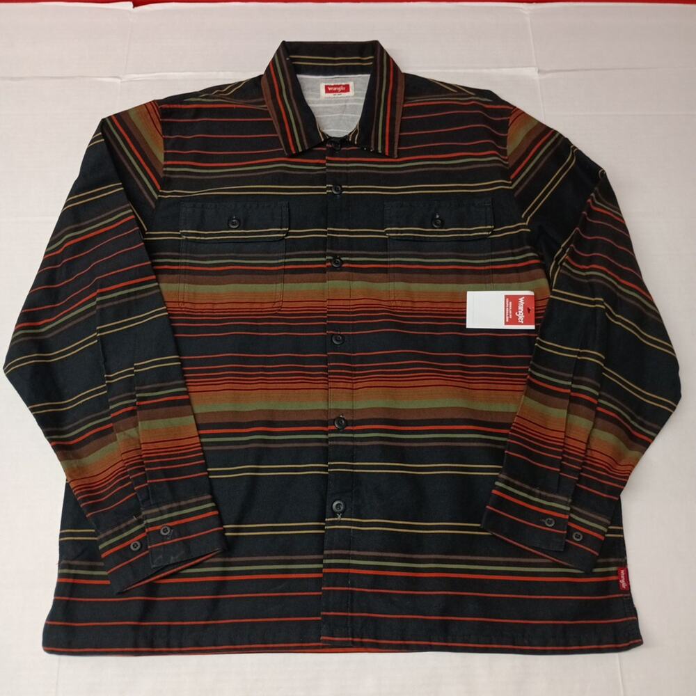 Wrangler Jacket Overshirt Outdoor Shacket Size XL Caviar
